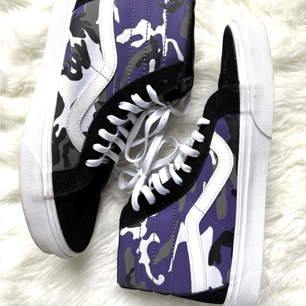 Vans Purple Camo High-Top Sneakers